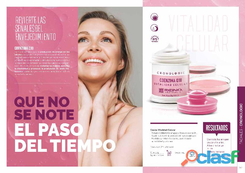 Crema facial antiarrugas, Revitaliza, tonifica la piel