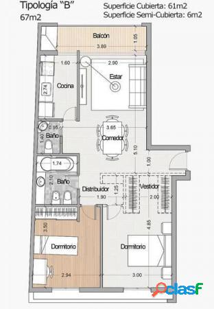 Departamento 3 ambientes NUEVO QUILMES