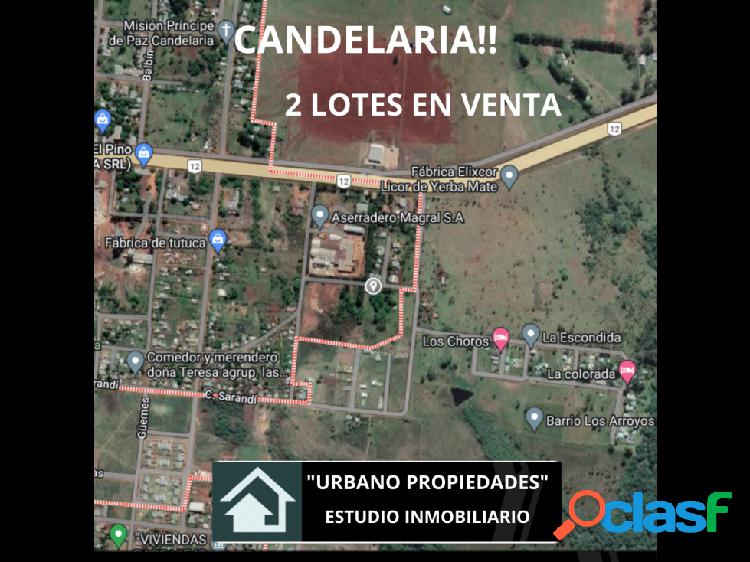 2 terrenos en venta en Candelaria!!