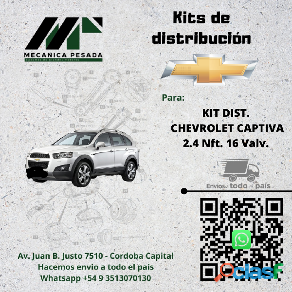 KIT DE DISTRIBUCION CHEVROLET CAPTIVA 2.4