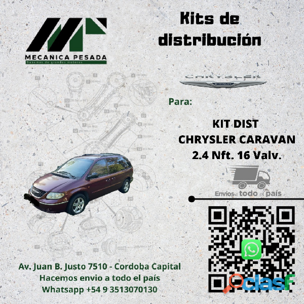 KIT DE DISTRIBUCION CHRYSLER CARAVAN 2.4