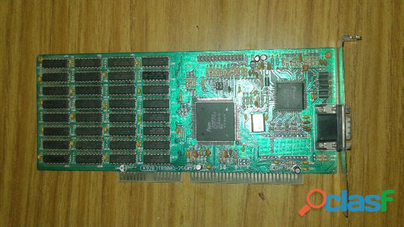 placa de video ISA 16 BIT año 1994 Trident T8900D de 1Mb,