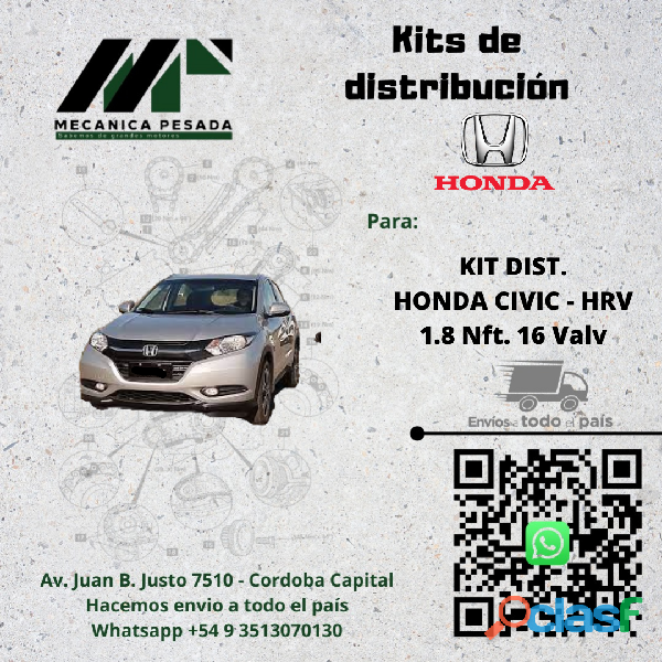 KIT DE DISTRIBUCION HONDA CIVIC 1.8