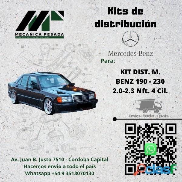 KIT DE DIST. MERCEDES BENZ 190 2.0 2.3