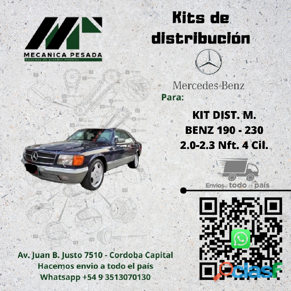 KIT DE DIST. MERCEDES BENZ 230 2.0 2.3