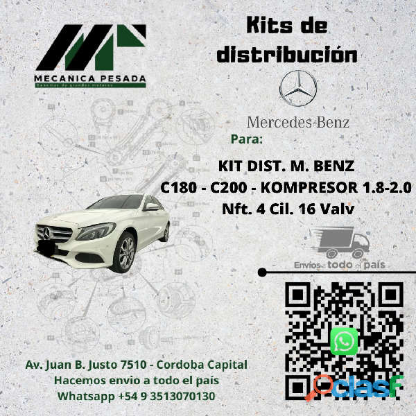 KIT DE DIST.MERCEDES BENZ C180 1.8 2.0