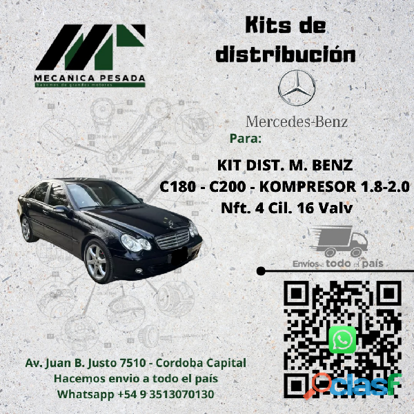 KIT DE DIST. MERCEDES BENZ KOMPRESOR 1.8 2.0