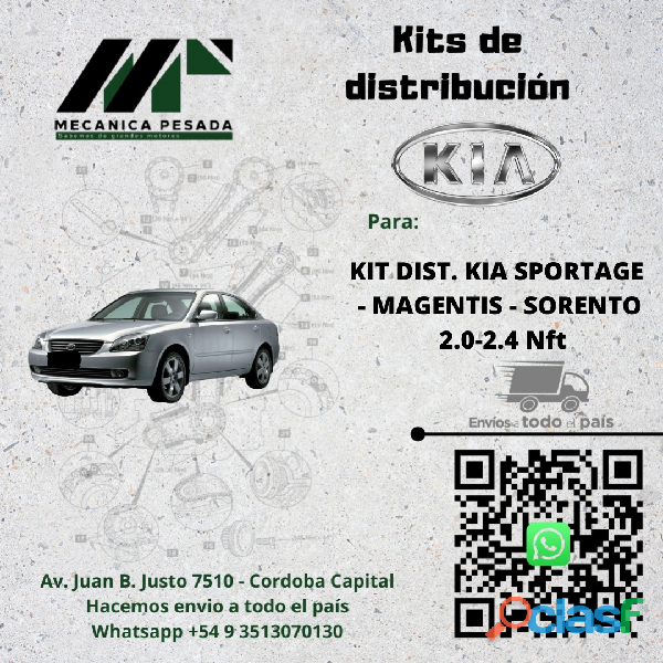 KIT DE DISTRIBUCION KIA MAGENTIS 2.0 2.4