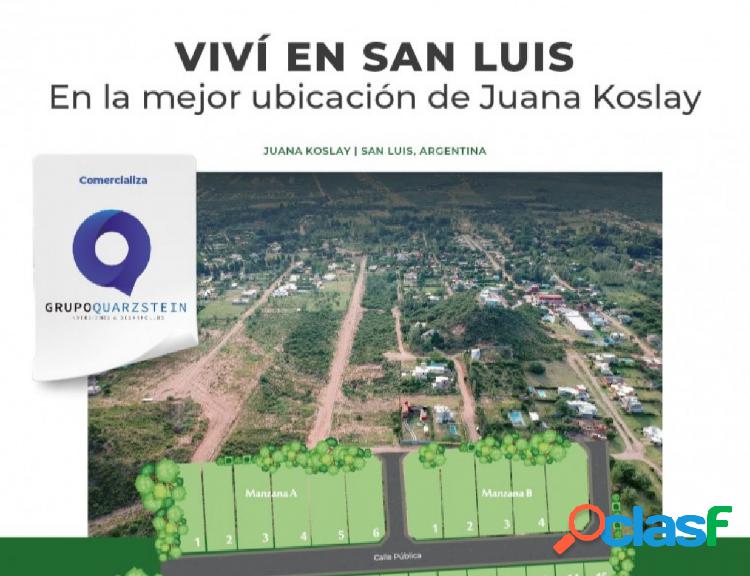 Terrenos en Las Chacras, Juana Koslay