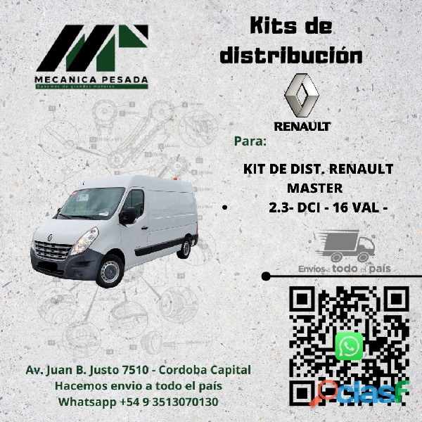 KIT DE DIST. RENAULT MASTER 2.3