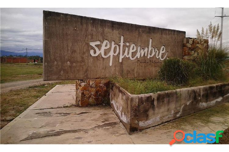 Terrenos en Septiembre