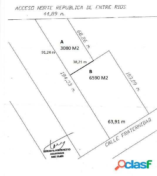 VENTA - LOTES - ZONA ACCESO NORTE