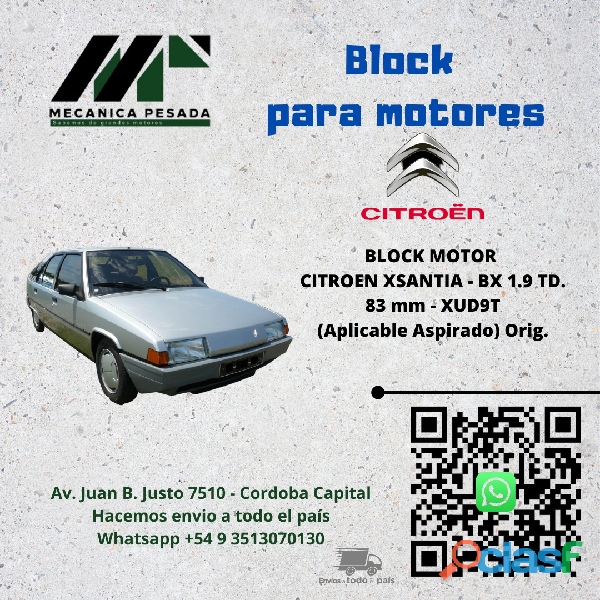 BLOCK MOTOR CITROEN XSANTIA BX 1.9