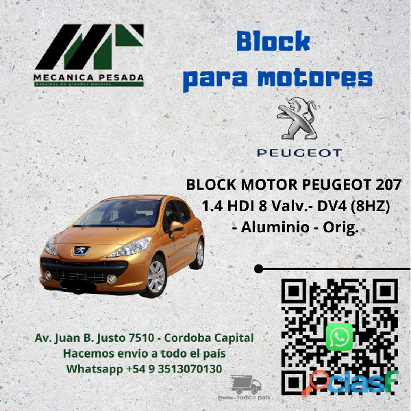 BLOCK MOTOR PEUGEOT 207 1.4