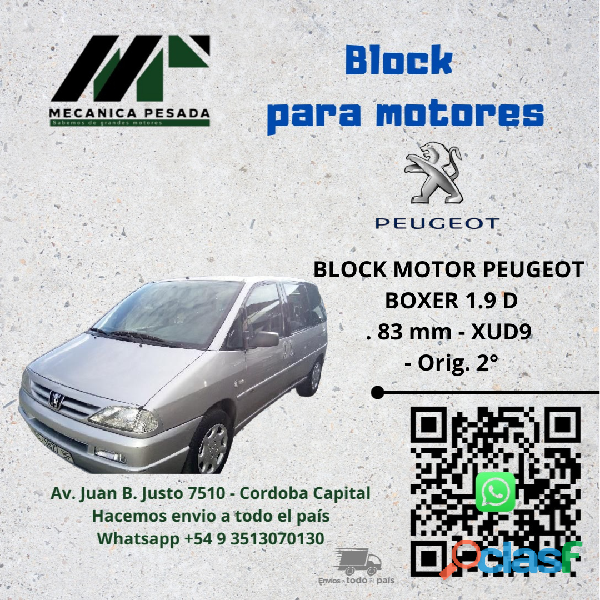 BLOCK MOTOR PEUGEOT 806 2.0