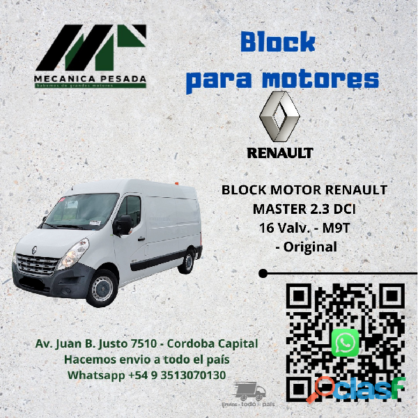 BLOCK MOTOR RENAULT MASTER 2.3