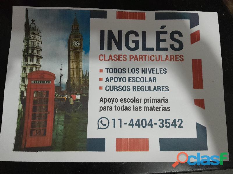 Ingles. Clases particulares.