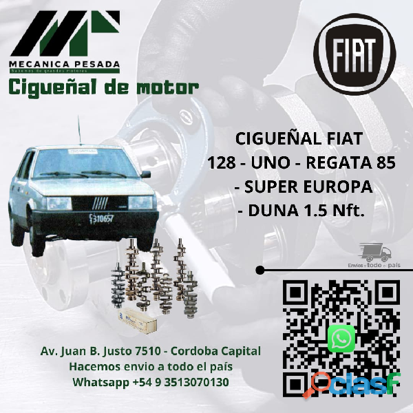 CIGUEÑAL FIAT 128 UNO REGATA 85 SUPER EUROPA DUNA 1.5