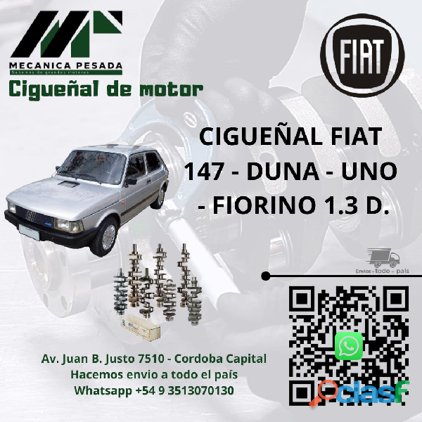 CIGUEÑAL FIAT 147 DUNA UNO FIORINO 1.3 D