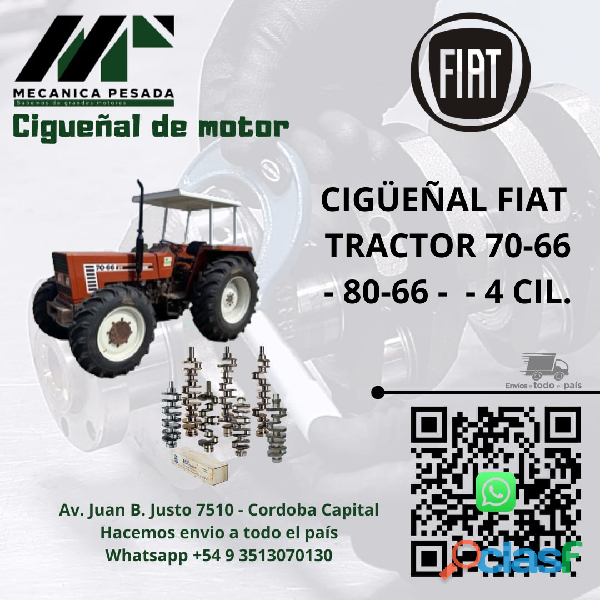 CIGÜEÑAL FIAT TRACTOR 70 66 80 66