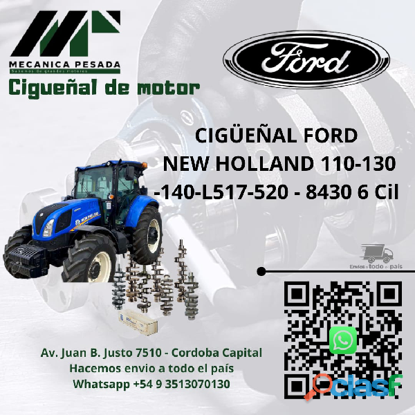 CIGÜEÑAL FORD NEW HOLLAND 110 130 140 L517 520 8430