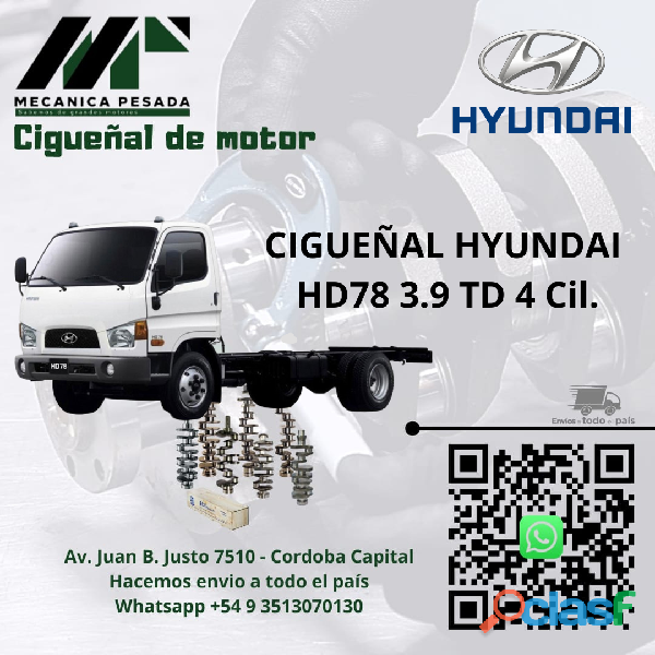 CIGUEÑAL HYUNDAI HD78 3.9