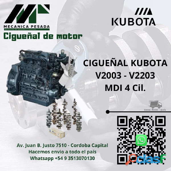 CIGUEÑAL KUBOTA V2003 V2203 MDI