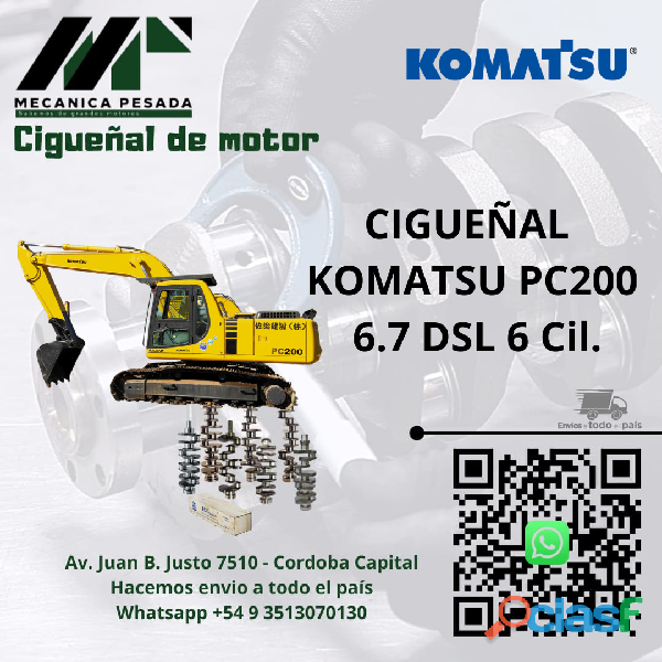 CIGUEÑAL KOMATSU PC200 6.7 DS