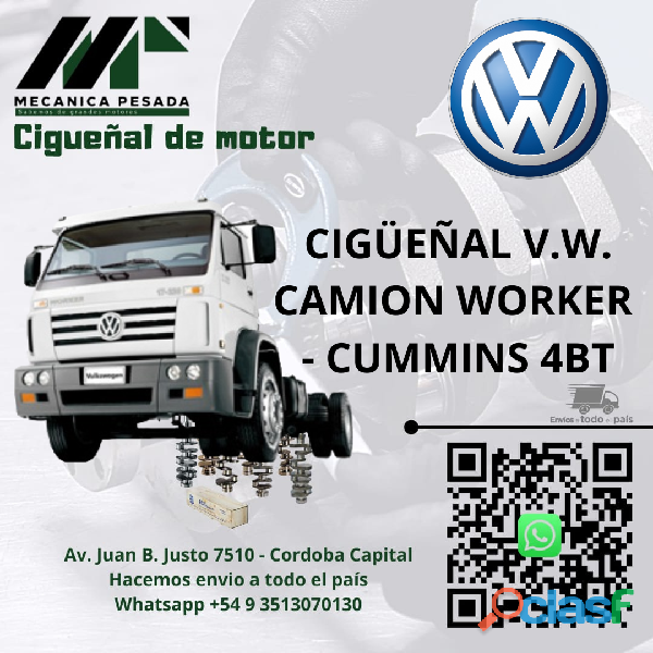 CIGÜEÑAL V.W. CAMION WORKER CUMMINS 4BT