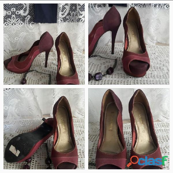 Stiletto Zapato Via Marte Color Uva (Leer descripción)