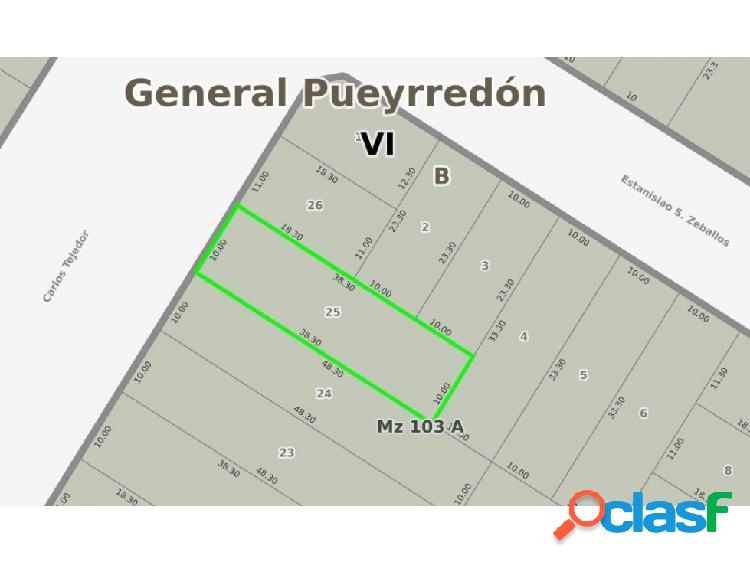 LOTE SOBRE LA AVENIDA TEJEDOR AL 2900