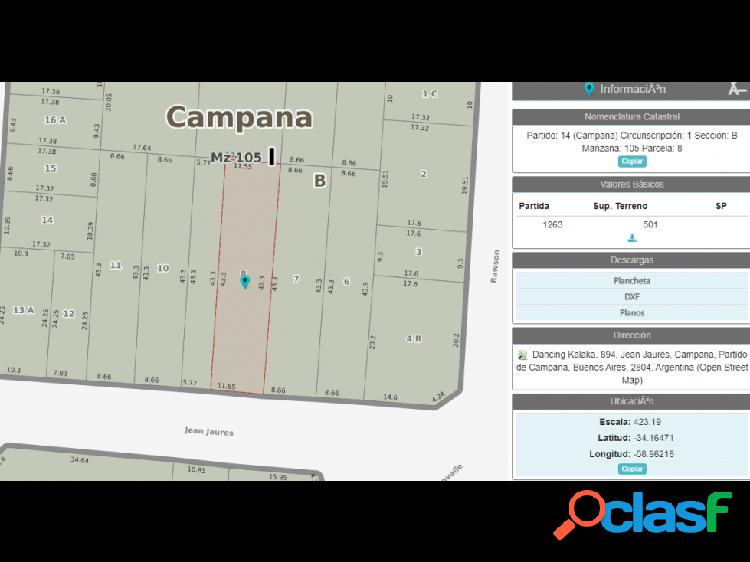 Lote de terreno céntrico