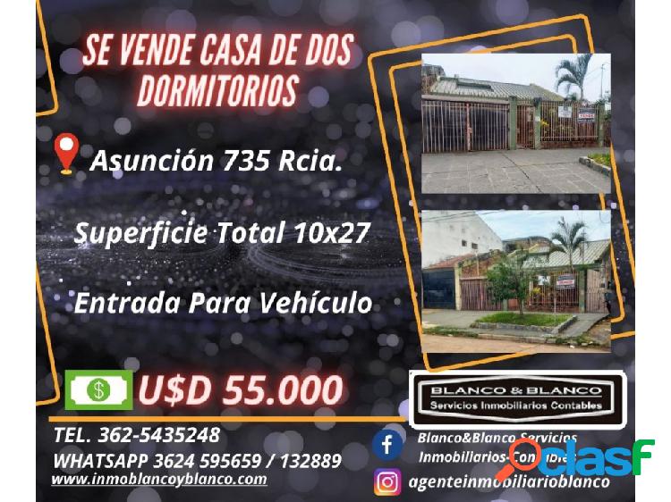 SE VENDE CASA ASUNCION 735