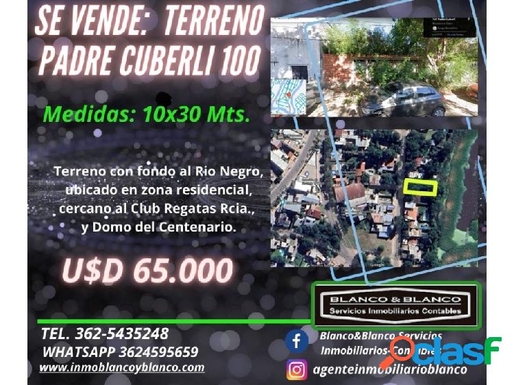 SE VENDE TERRENO PADRE CUBERLI N°100