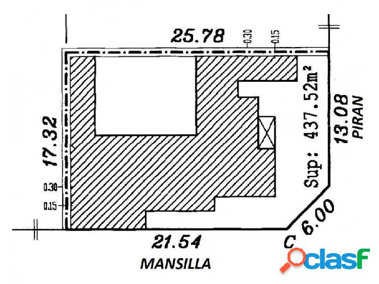 Terreno en Mansilla Esq. Piran - Ituzaingó Centro