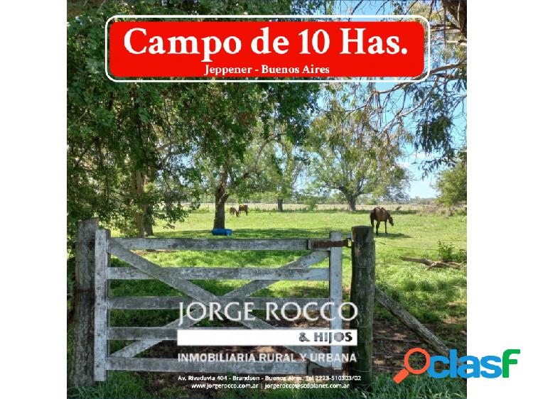 Campo en venta en Brandsen - Jeppener. 10 Has. ganaderas