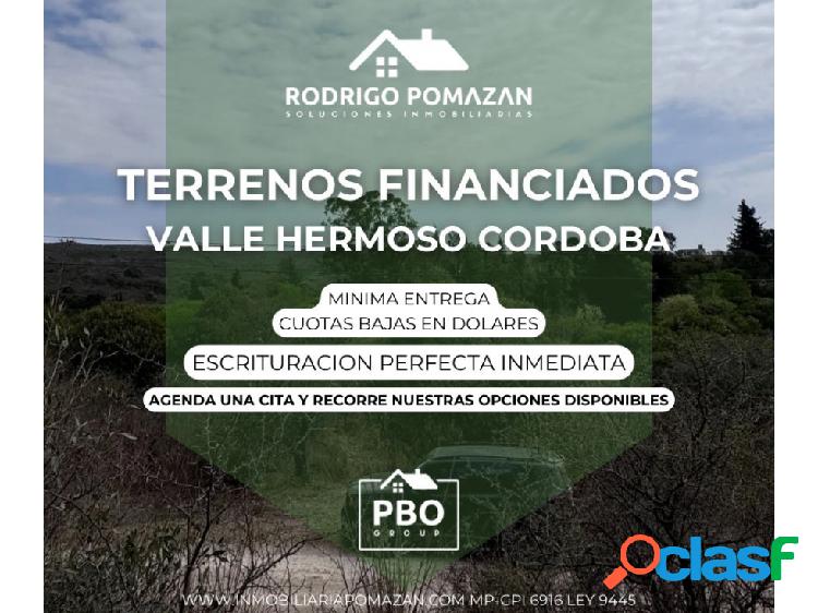 TERRENO FINANCIADO VALLE HERMOSO CORDOBA