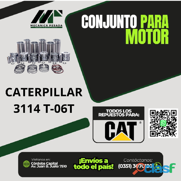 CONJUNTO PARA MOTOR CATERPILLAR 3114T 06T